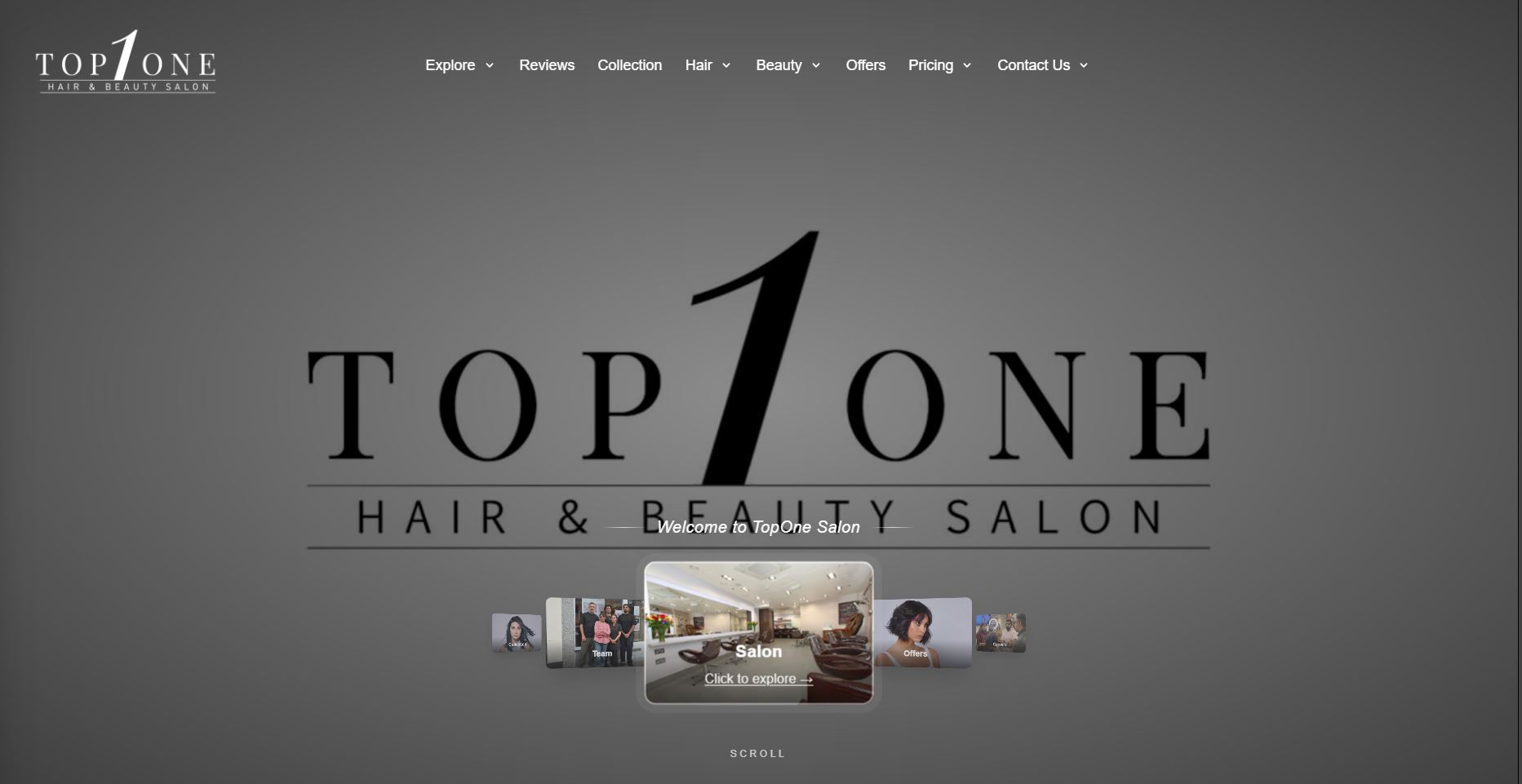 Top One Hair & Beauty Salon website